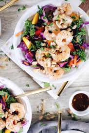 Transfer mixture to 2 salad bowls or plates. Chopped Thai Shrimp Salad Paleo Whole30 Dairy Free The Real Simple Good Life