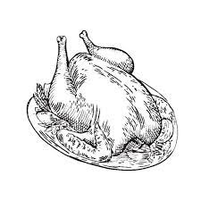تفاصيل متفرقة خمر الدجاج مرسومة باليد رسم توضيحي turkey drawing illustration how to draw hands