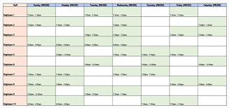 Employee work schedule under fontanacountryinn com. 26 Free Employee Work Schedule Templates Word Excel