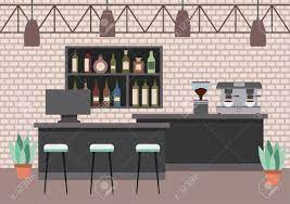 Encourage the gang to meet the neighborhood newbies when you invite everyone over to hang. Interior Coffee Shop Bar Counter Pc Espresso Machine Shelf Liquor Plant Vector Illustration Royalty Free Cliparts Vectors And Stock Illustration Image 98251462