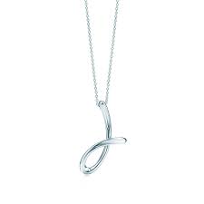 14k gold over sterling silver j cursive initial pendant necklace, 18 4.3 out of 5 stars 108. Elsa Peretti Alphabet Letter J Pendant In Silver Small Tiffany Co