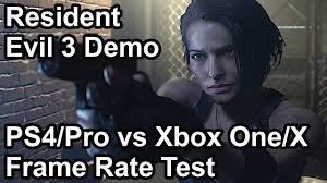 Resident Evil 3 Remake Xbox One X Vs Ps4 Pro Vs Ps4 Vs Xbox One Frame Rate Comparison Demo Youtube