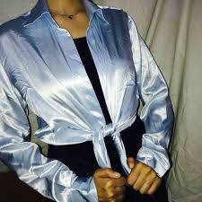 8 years ago 07:00 hellporno satin. Vintage Satin Light Blue Button Down Top Women S Fashion Clothes Tops On Carousell