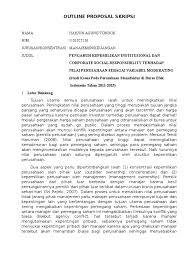 Über 7 millionen englischsprachige bücher. Outline Proposal Skripsi