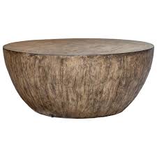 Lenia walnut oval coffee table. Round Mango Wood Coffee Table With Aged Walnut Finish Scenario Home