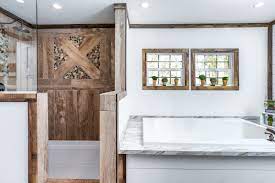 Also, our guest bath is tiny and has no window in it so it seems dark and really small. Manufactured Home Bathroom Shower Ideas Clayton Studio