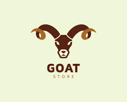 Animal Logo With The Shape Of A Goat Head With Stylized Horns With Brown Colors Logo Design Logo For Sale Goat Animal Farmin Animal Logo Logo Design Logos