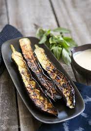 Grilled Japanese Eggplant With Tahini Sauce Recipe Japanese Eggplant Recipes Simply Recipes Recipes