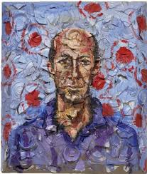 Julian Schnabel Broken Plate Portraits Painting Texture Art Art