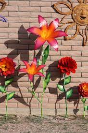 Artesanias De Mexico New Products Tin Flowers Tin Can Flowers Metal Yard Art