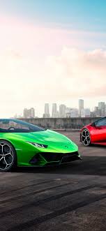 Iphone 6 plus lamborghini iphone5 car lamborghinihuracan sports car wallpaper supercar follow extremegentleman f red sports car super cars sports car. Two Cars Red And Green Car Lamborghini Huracan Wallpaper 5316x3544 Hd Image Picture C4e546cc