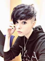 Short punk hairstyles with a ponytail. Pin On Genderfluid