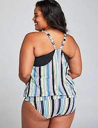 Blouson Swim Tankini Top With No Wire Bra Cacique Tankini Swim Tops Plus Size Swimwear Tankini