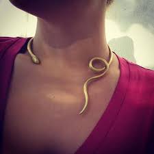 Twisted Single Loose Snake Necklace Serpent Necklace Etsy In 2021 Snake Necklace Choker Collar Necklace Ancient Greek Jewelry