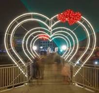 Outdoor 3D Giant Heart-Shaped Christmas Decor Arch Motif ...