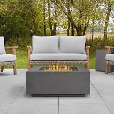 48,000 btus fire table, used as a fire pit, meanwhile also can be applied as a bistro table with the lid added to the fire bowl. 36 Aegean Weathered Slate Square Propane Gas Outdoor Fire Table