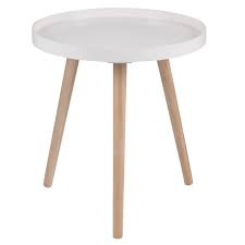 Ida Round Tray Table Grey Side Table Wooden Side Table Side Table