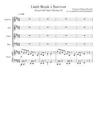 Dragon ball super intro 2 lyrics english. Limit Break X Survivor English Lyrics Sheet Music For Piano Soprano Tenor Alto More Instruments Mixed Quintet Musescore Com