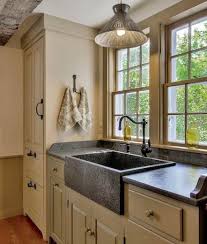 Your kitchen cabinets do not have to be white! Follow The Yellow Brick Home Five Popular Countertops Choices For French Country Kitchens Follow The Yellow Brick Home