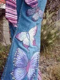 Painted Jeans Jeans Pintados Ropa Pintada Remodelar Ropa