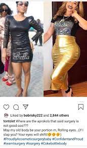 Jun 20, 2021 · ay, funke akindele, bovi, and tonto dikeh have joined several other nigerian celebrities to commemorate this year's edition of father's day. Where Are The Aprokos That Said Surgery Is Not Good Tonto Dikeh Asks As She Shares