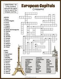 Use This Crossword Puzzle To Help Your Students Learn The Names Of 30 Important European Capitals It Gives Th Crossword Puzzle Crossword Word Puzzles For Kids