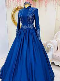 Lacivert Helen Model Sifon Tesettur Nisanlik Balo Elbisesi Moda Stilleri Elbise
