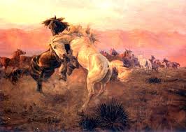 I picked up these cm russell prints at a thrift store; A Drifting Cowboy Cowboy Heroes Charles Marion Russell Horse Art Print Cowboy Art Western Artist