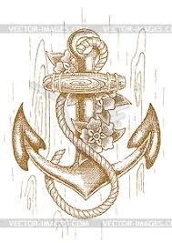 Download 85 anchor flower free vectors. Sea Anchor With Rope And Flowers Drawn By Hand Vector Clipart