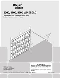 Wayne Dalton 8000 Series Owner S Manual Manualzz Com