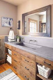 A beautiful rustic vanity sink with an elegant mahogany finish delivers an excellent contrasting appeal that is to be desired for any bathroom. Glamorous Natural Wood Bathroom Vanity With Refined Rustic Bathroom Home Ideas Pinterest Rustic Bathrooms Rustic Bathrooms Bathrooms Remodel House Bathroom