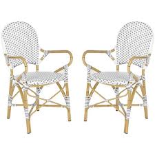 Safavieh Hooper Stacking Arm Chair Set Of 2 Outdoor Stacking Chairs Outdoor Dining Chairs Bistro Chairs