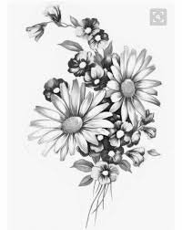 Black And White Daisy Flower Tattoo Pin By Trisha On Tattoo Wildflower Tattoo Daisy Tattoo Daisy Flower Tattoos
