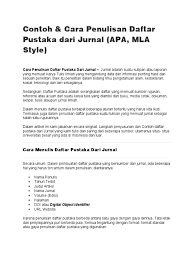 Selain itu biar pemahamanmu menjadi lebih kuat dalam artikel ini kamu juga akan menemukan beberapa contoh daftar pustaka dari berbagai sumber ilmiah sampai mulai dari buku disertasi tesis skripsi jurnal laporan majalah koran dan berbagai jenis karya tulis lainnya. Contoh Penulisan Dapus