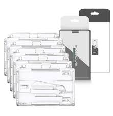 Shop for mens wallets & card cases in men's bags. Ceydey 5 Pack Horizontal 2 3 Cards Id Badge Holder Case Hard Rigid Clear 2 Sided Credit Card Cover Transparent Buy Online In Aruba At Aruba Desertcart Com Productid 50261980