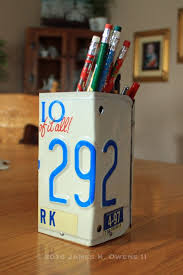 License Plate Pencil Holder By Jim Owens Ohio License Plate License Plate Art Plate Art License Plate