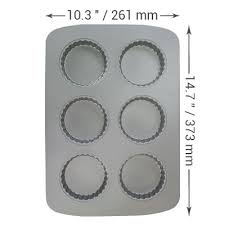 Wilton ultra bake professional 9 nonstick square cake pan. Non Stick 6 Cup Tart Pan 37 3 X 26 1mm 14 7 X 10 3
