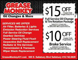 Save 15 Off A Full Service Oil Change Tire Rotation Package Or 10 Off Brake Service With Your Frugals Coupons At Gre Oil Change Brake Service Grease Monkey