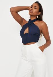 Blue Crop Tops Blue Navy Crop Tops Online Missguided