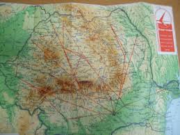 Harta rutiera, calculator distante europa. Tarom Rutele Aeriene Harta Color Romania Europa Rusia Turcia Timisoara Okazii Ro