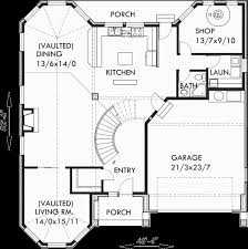 Main Floor Plan For 9946 Brick House Plans Curved Stair Case Attic Dormer Small Castle House Plans 9946 Brick House Plans Castle House Plans House Plans