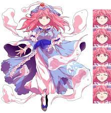 バトルっぽい ゆゆ様立ち絵 表情差分 はるか さんのイラスト ニコニコ静画 イラスト 立ち絵 東方 かわいい イラスト