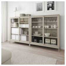 Idasen Vitrine Mit Schiebeturen Beige Ikea Deutschland Dining Room Storage Glass Cabinet Doors Home