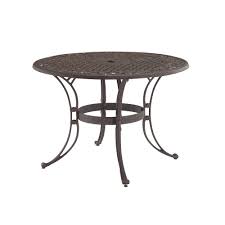This fixed dining table measures 72'' l x 42'' w x 30.5'' h overall. Home Styles 42 Inch Round Patio Dining Table In Bronze Finish The Home Depot Canada