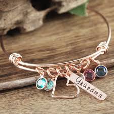 Birthstone Bracelet For Grandma Grandmother Birthstone Bracelet Heart Bangle Bracelet Etsy Mom Jewelry Heart Bangle Bracelet Birthstone Bracelets