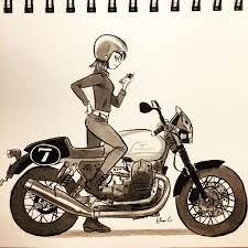 Elsa Chang On Twitter Motorcycle Illustration Motorcycle Drawing Bike Art