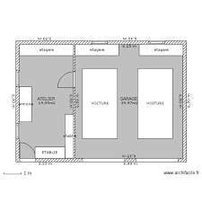 Garage Double Atelier Plan De 2 Pieces Et 60 M2 Plan Garage Garage Pour Voiture Garage