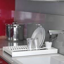 Egouttoir A Vaisselle Acier Et Porte Couverts Porcelaine Aqua Blanc Egouttoir Vaisselle Egouttoir Vaisselle
