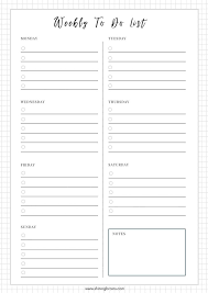 We have designed a handful of to do list printable templates to help you out in carrying out your activties in great zeal. Weekly To Do List Shining Brains To Do Checklist Template Printable
