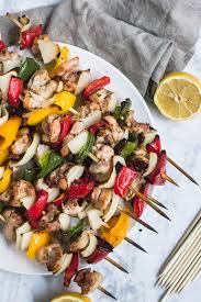 Baked Chicken Kabobs In The Oven Gluten Free And Dairy Free Recipe In 2020 Chicken Kabobs Kabob Recipes Recipes